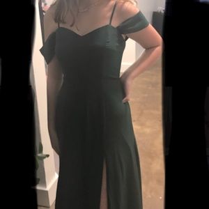 Windsor emerald green slit dress